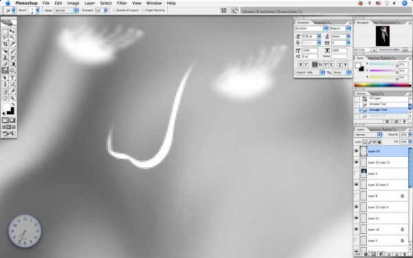 Creation of Smoky Women: Step 21